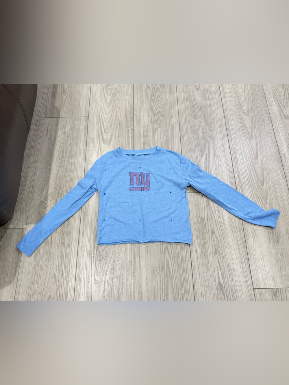 NY Giants Gemstone Logo Blue Long Sleeve Shirt